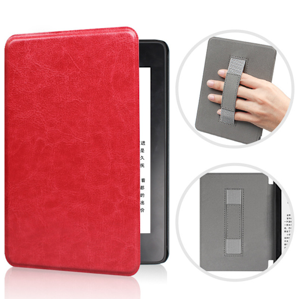 Kindle Paperwhite 12:e generation handhållen läderfodral KPW6 fodral 7 tum red