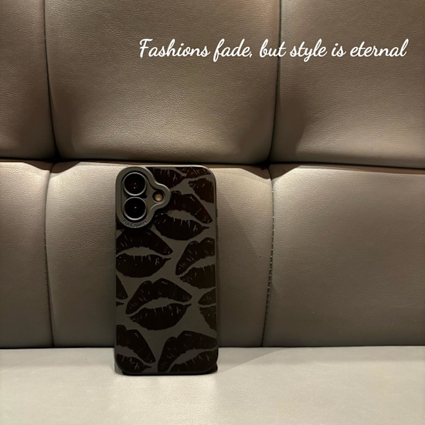 for iPhone 16 Pro Max Deksel 6.9 Tommer 2024, Estetisk Hjerteprint iPhone 16 Pro Max Deksel for Kvinner Jenter Menn, Beskyttende Silikon Telefondeksel for iPhon Lips iPhone 16 Plus