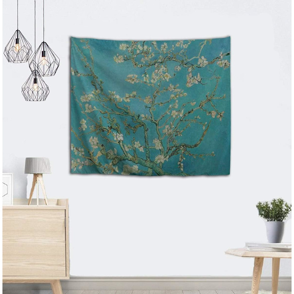 Gobeläng Van Gogh Grenar av ett mandelträd i blom Gobeläng Väggkonst Heminredning för vardagsrum Sovrum