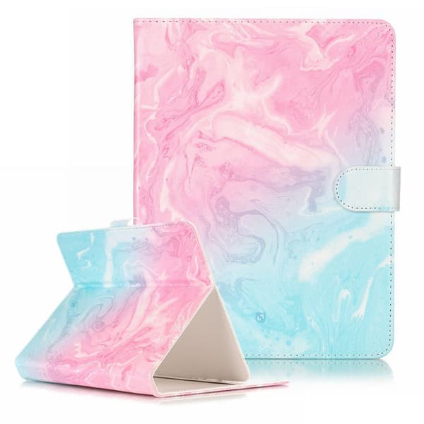 Delicious leather case marble, pink/green, iPad mini 2/3 Rosa/Blå