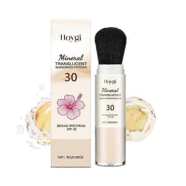 Hawaiian Tropic Mineral Translucent Solcremepudder m/ Børste SPF 30