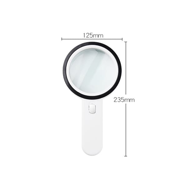 Extra Large Handheld Powerful Magnifying Glass with 13 LEDs and UV