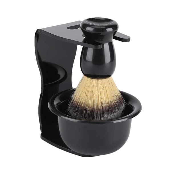 Rakskål 3 PCS Professionel barberkost til mænd + stativ/holder + skålsæt