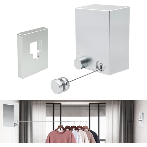 Retractable Clothesline with LED 4.2m Adjustable Retractable Clothesline
