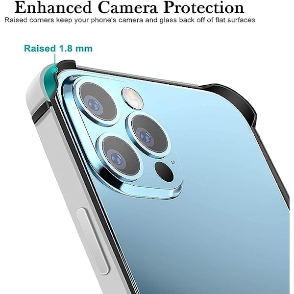 Ny Aluminium Ramme Metall Bumper Ramme Slank Hardt Deksel for iPhone16 ProMax, Metall Ramme Armor med Myk Indre Bumper, Hevet Kantbeskyttelse (Gull Silver For iPhone16