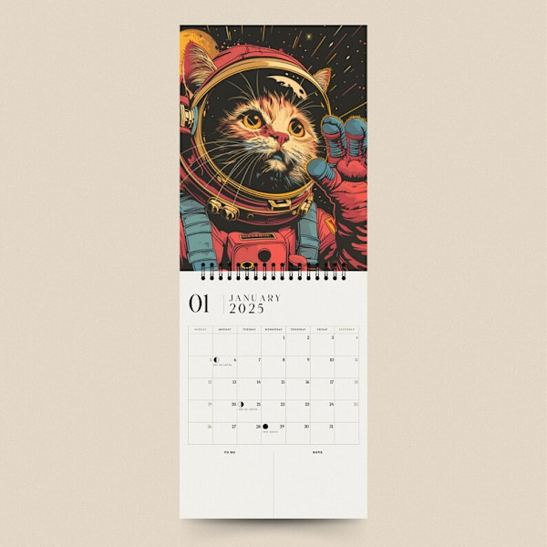 Space Cats 2025 -kalenteri Space Cats 2025 -kalenteri