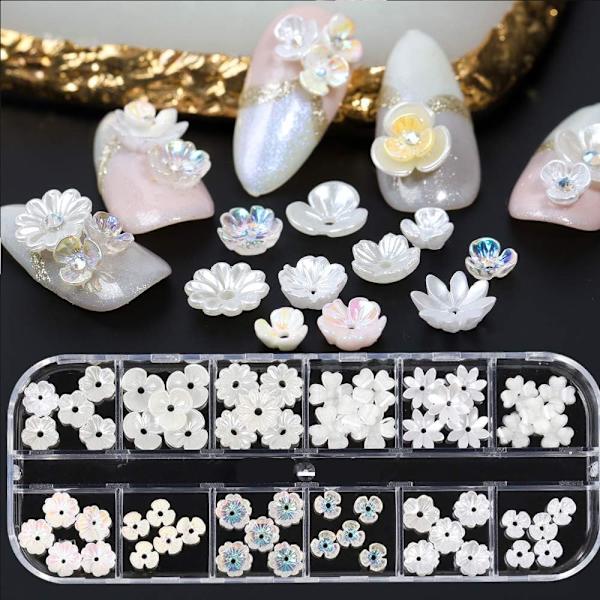 Nageltillbehör tredimensionell blomma (ST01) smink