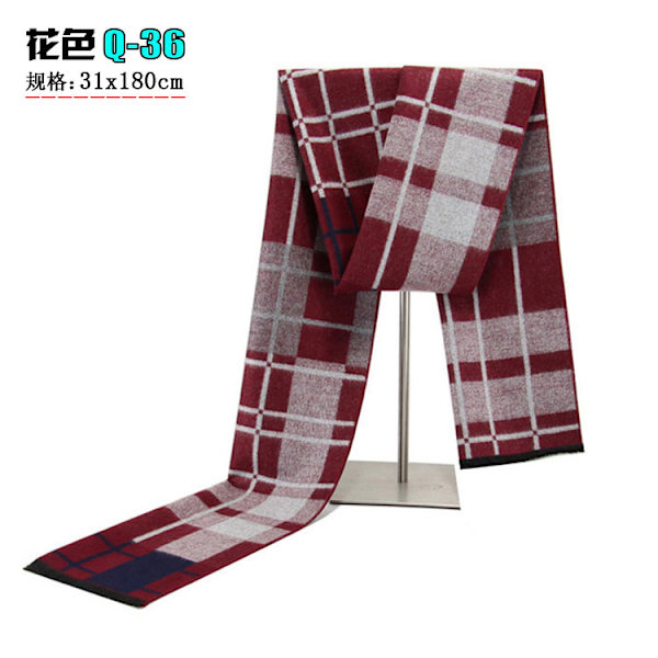 Høy kvalitet vinter skjerf for menn | Rutete kashmir skjerf for menn | Luksus skjerf for menn - skjerf Design Q-36 180cm