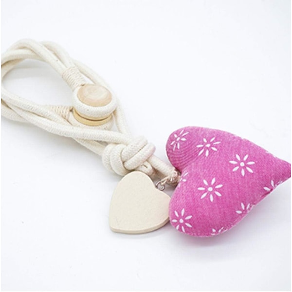 2 PCS Curtain Tiebacks Lovely Heart Shape Magnetic Curtain Tiebacks Natural Cotton Linen Rope Window Curtain Buckle Kids Room Curtains Holder Decor