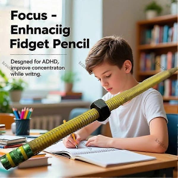 ADHD blyant fidget til fokus og stresslindring, 2 stk. gevinddesign 2PCS