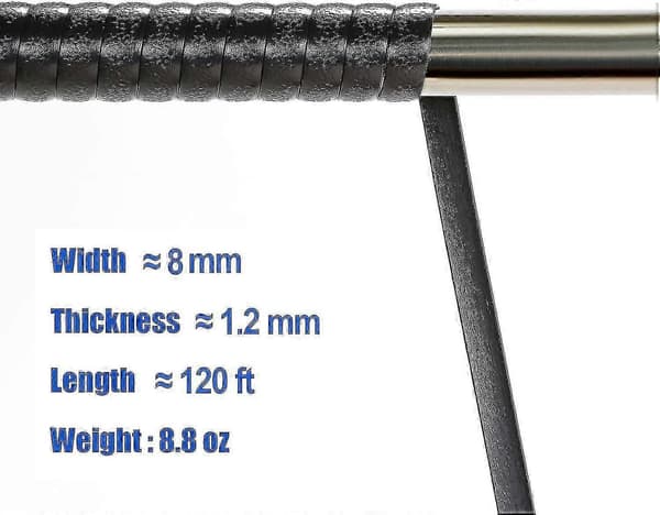 Flet Reparationssæt 37m 120ft To-tonet Gradient til Reparation af Havestole Black