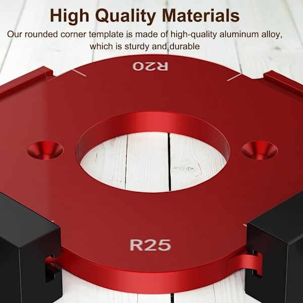 2 Stycken Router Mall, 4 i 1 Router Radie Snabbset för Träbearbetning R10 R15 R20 R25 R30 R35 R40 R50, Radie Jig Router Mall Hörn