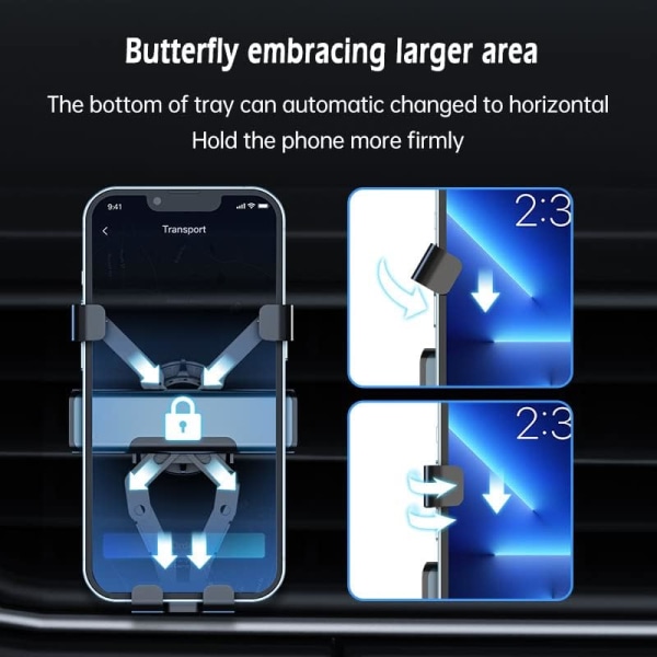 Biltelefonhållare Stativ GPS Mobiltelefon Support Portabelt fäste för iPhone Xiaomi Huawei Samsung Telefonhållare i bilen