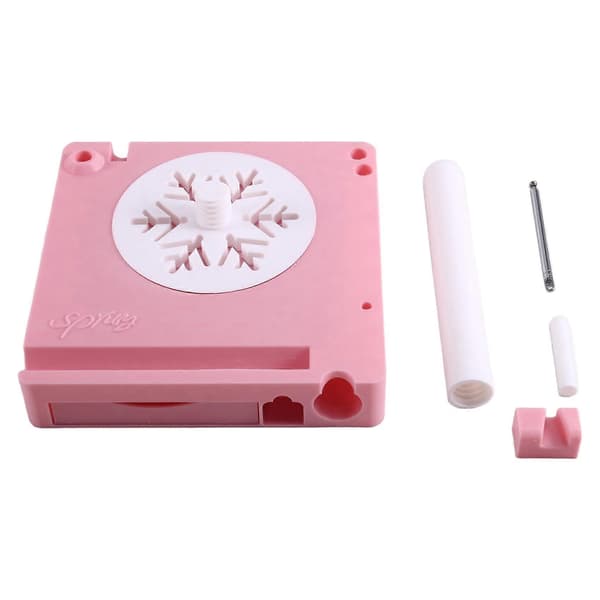 Hekle-caddy, garnholder for hekling, multifunksjonell garnspoleboks, avtakbar heklegarnholder, garnspinner rosa Pink