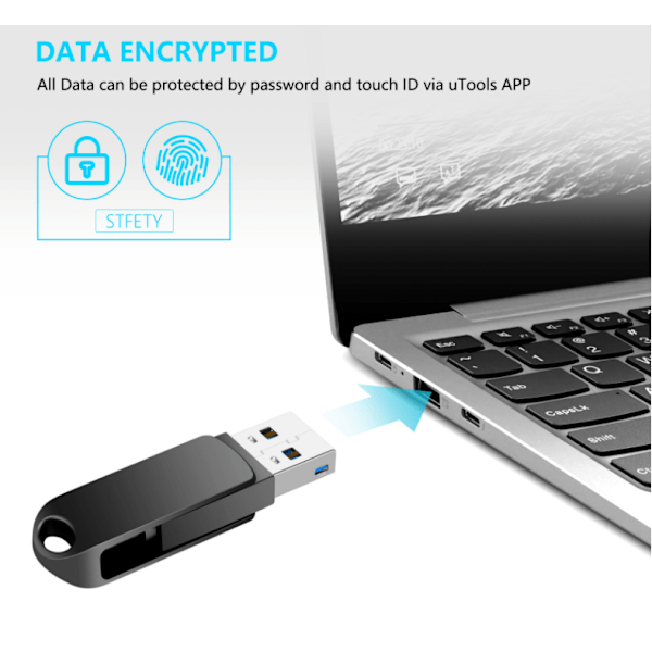 USB C -muistitikku 64 Gt, tyyppi C USB 3.0 -muistitikku avaimenperällä, 2-in-1 OTG -muistitikku, kääntyvä hyppyasema (hopea)