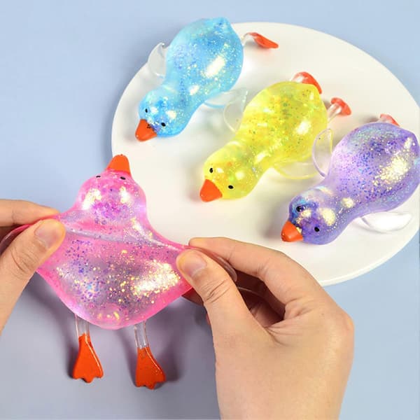 Glitrende And Fidget – til Stresslindring – med Blødt Materiale random color 1