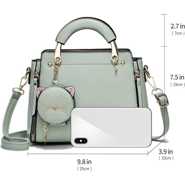 Moderne Punge og Håndtasker til Kvinder Damer Læder Top Håndtag Satchel Skuldertasker Små Totes
