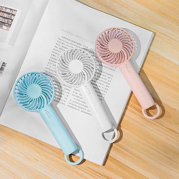 Bærbar Genopladelig Håndholdt Køleventilator Pink