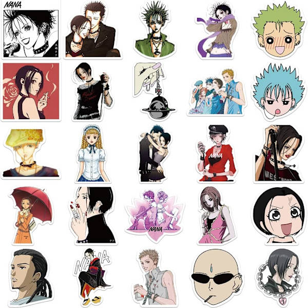 50 kpl Japanilainen Anime Nana Tarroja Vedenpitävät Vinyyli Kawaii Tarroja Lapsille Teini-ikäisille Aikuisille Skeittilauta Tietokone Kannettava Kitaralle (Nana Anime)