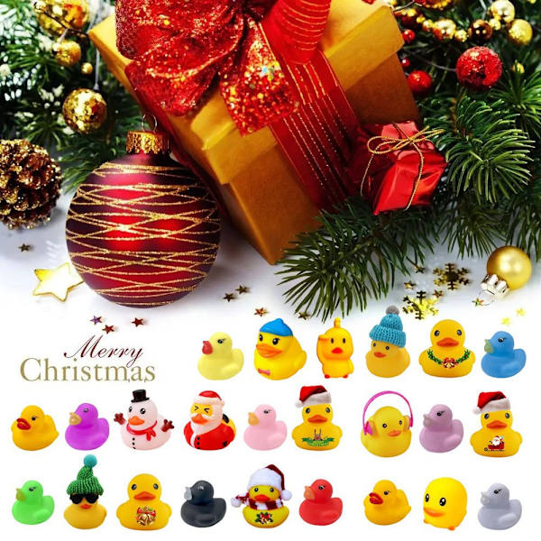 Juleand 2024 Ælling Adventskalender - Ælling Legesæt, Ælling Adventskalender Æske Nedtælling Blind Box Legesæt (24 stykker) C