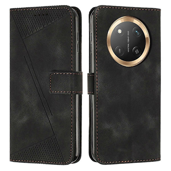 Case Compatible with Honor Magic 7 Lite Protective Flip Soft PU Leather Phone Case Compatible with Honor Magic 7 Lite Black