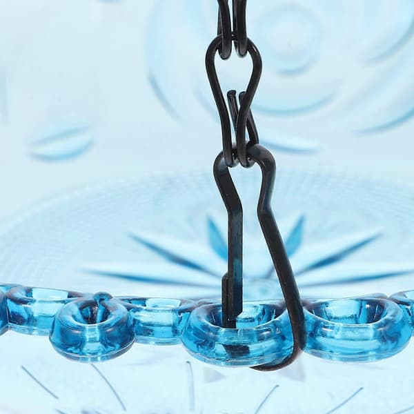 Stor hængende kolibrifoderautomat udendørs rød Blue