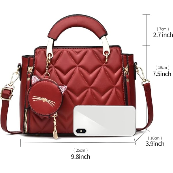 Moderne Punge og Håndtasker til Kvinder Damer Læder Top Håndtag Satchel Skuldertasker Små Totes