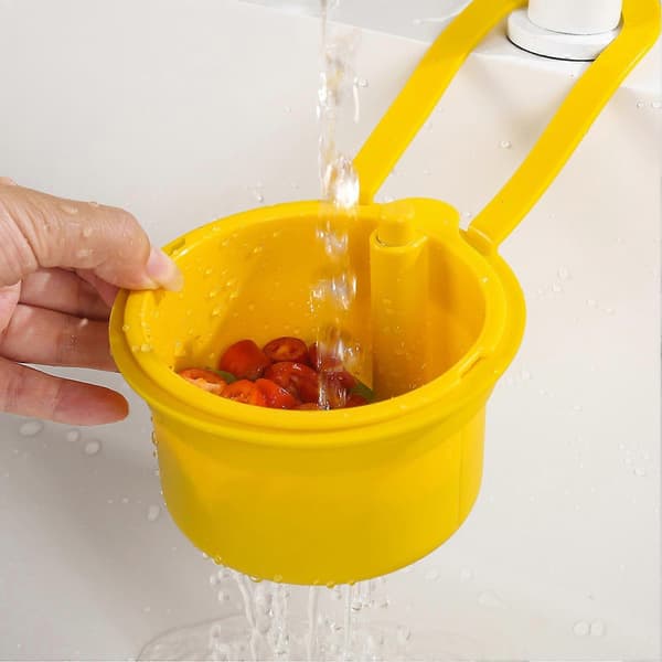Diskbänk Matavfallssamlare – Hörnkurv – för Kök & Diskavrinning Yellow 2