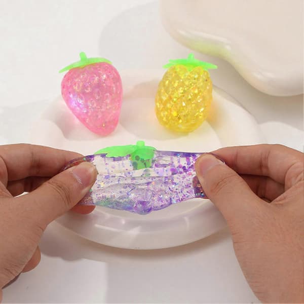 1-5 stk. Glitter Drueformet Klemmelegetøj – Blødt Elastisk TPR – til Afstressning Random 3pcs
