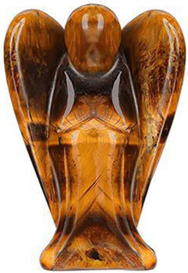 Skytsengel, steinengel helbredende lommeskytsengel-figur for hjemmekontordekorasjon