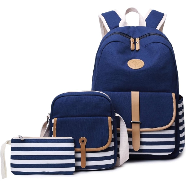 Cute Backpack for Girls,Bookbags 15 Inch Laptop Backpack for Work, Lightweight Fahion School Backpack Set,Daily Carry Backpack,Classic Blue Backpack