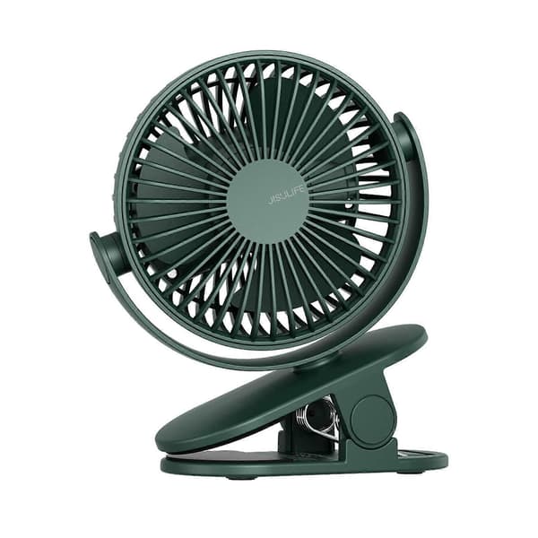 JisuLife FA29A Clip Desktop Mini Ventilator Bærbar USB Genopladelig Ventilator Mörkgrön