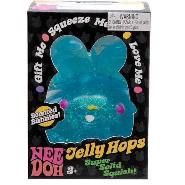 NeeDoh Jelly Hops Glitter Kanin Puristuslelu - Sininen