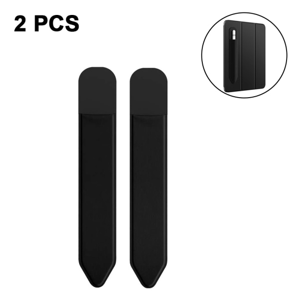2 st kompatibla med Apple Pencil fodral - svart. Avtagbar elastisk läderhylsa ficka ficka