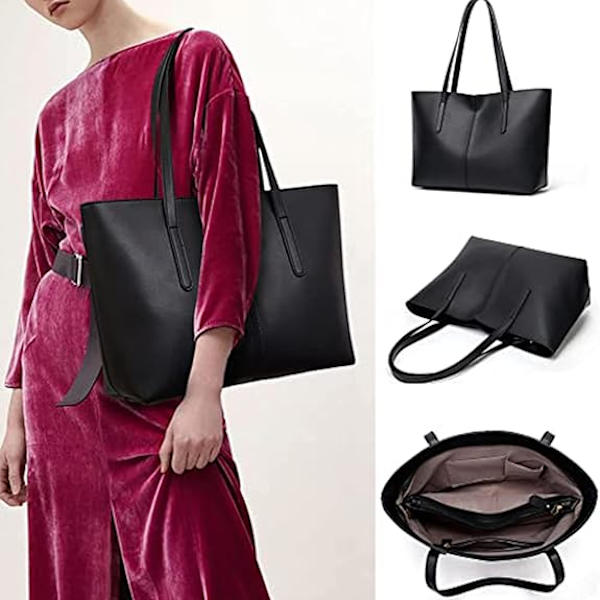 Damet Tote taske Triple Ruminddeling Satchel Crossbody Taske Pung Håndtaske
