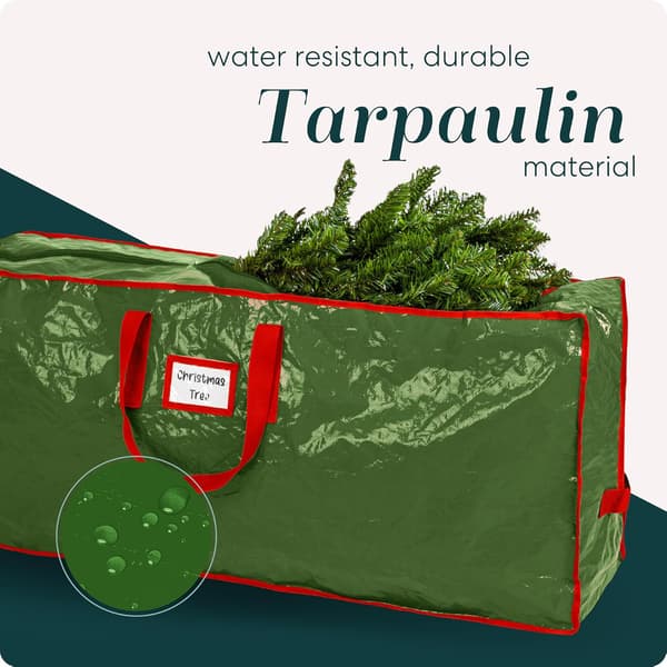Practical Storage Bag for Christmas Tree - Holds 2.3 Meter High Artificial Tree, Durable Waterproof Material, Zipper, Carry Handles. green green Small Size