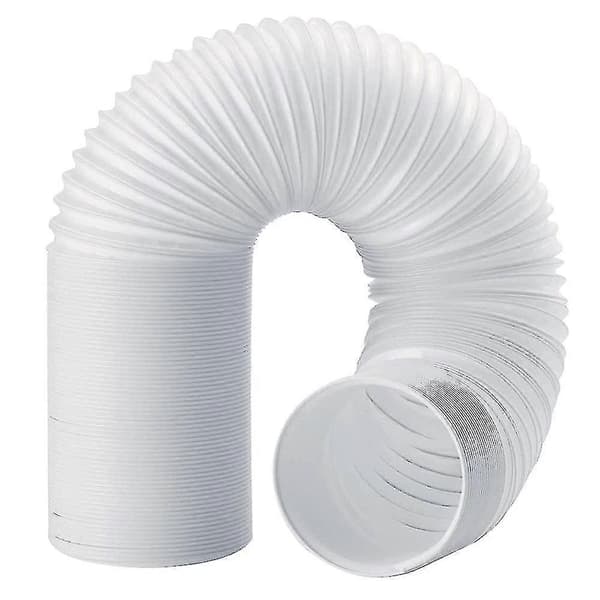 130 mm avluftsslang för AC-enhet, flexibelt PVC-ventilationsrör Vit