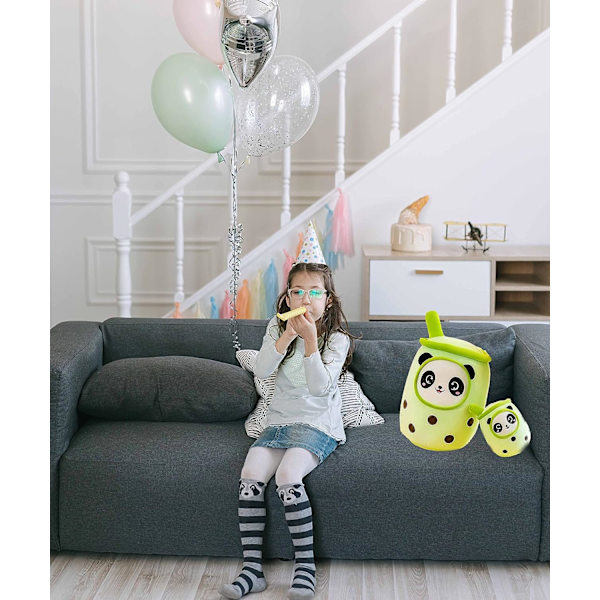 Söta plyschleksaker mjölk tekopp kudde plushise bubbla te plushie mjuk stoppning (9,45 tum)