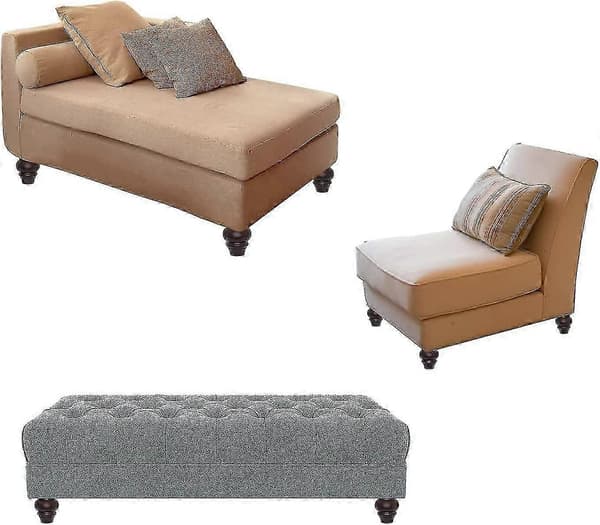3,5 tommer runde træsofa-/sofaben - Udskiftningsfødder til møbler til gør-det-selv-projekter, stoleben