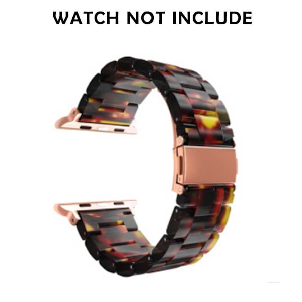Kompatibel med Apple Watch-armband 38-40mm/42-44mm Serie 5/4/3/2/1, Smalt hartsarmband -38-40mm-Deep Honey
