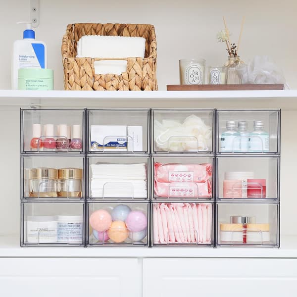 Stackable Storage Bins, Acrylic Bathroom Organizers, Pantry, Home Organization & Storage