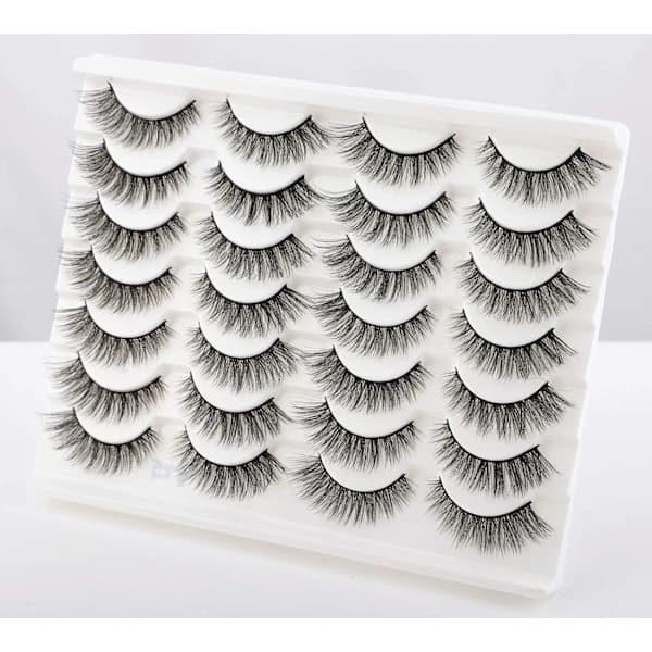 Eyelashes False Eyelashes Cat Eye Natural Faux Mink Lashes 14 Pairs Pack Light Volume Short False Eyelashes Multipack