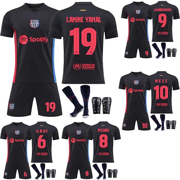 No. 19 No. 9 No. 10 No. 6 No. 8 Barcelona vieras musta pelipaita setti - Yamal + sukat + leggingsit 6 24