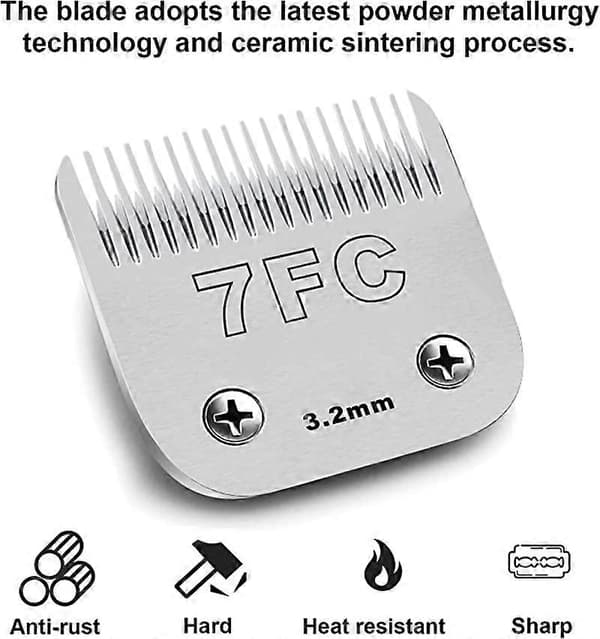 3F 4F 5F 7F 9# 10# 30# 40# 50# Professionelt A5 Klippeblad til Kæledyr Passer til de Fleste Andis Oster Klippemaskiner Keramisk Blad-FF- 7FC-3.2mm