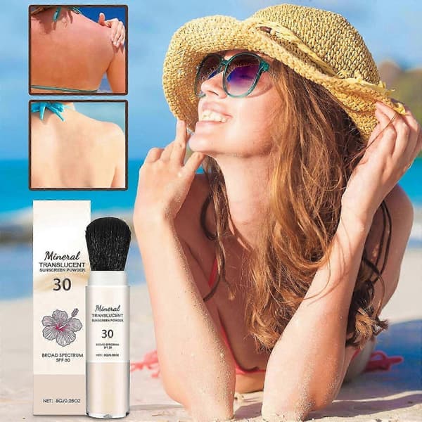 Hawaiian Tropic Mineral Translucent Solcremepudder m/ Børste SPF 30