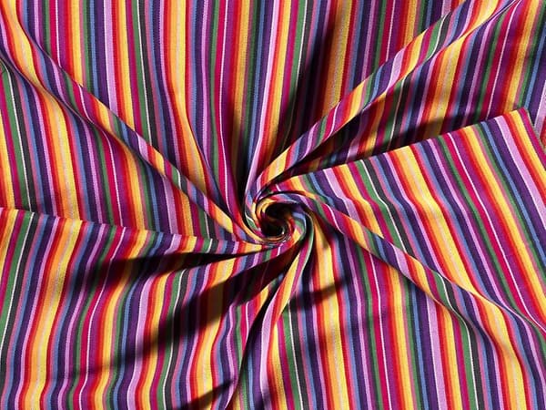 Minerva Jacquard Canvas Stof Multi 1 - pr. meter Multi 1
