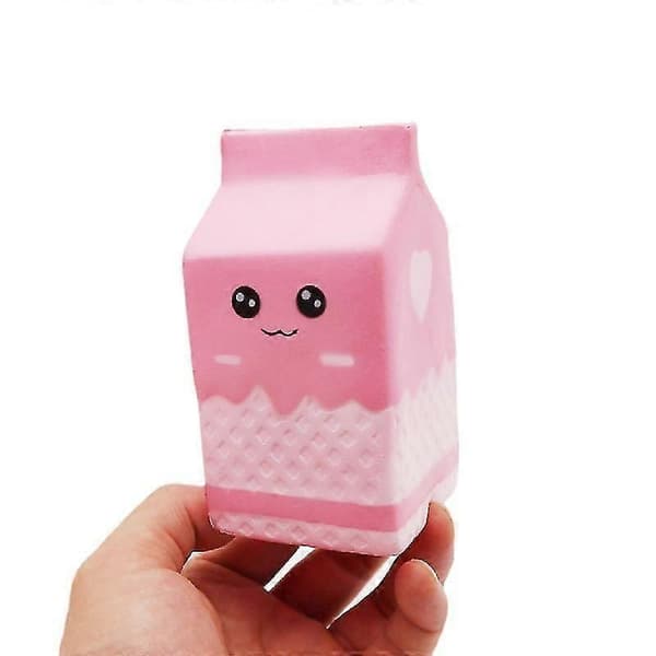 Bløde Squishies Yoghurt Mælk Voksen Dekompressionslegetøj, Hvid, 12*6*6cm