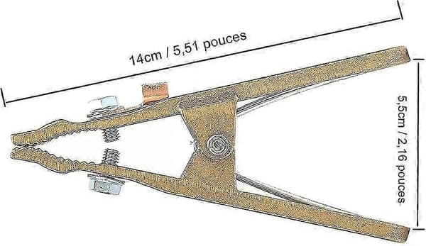 Jordklämma i mässing A-form, 260A svetsklämma för svetsmaskin
