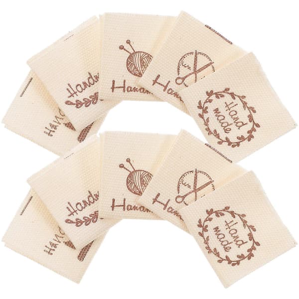 100 stk. klesmerker for håndlaget strikkehåndverk 2X2cm Multi