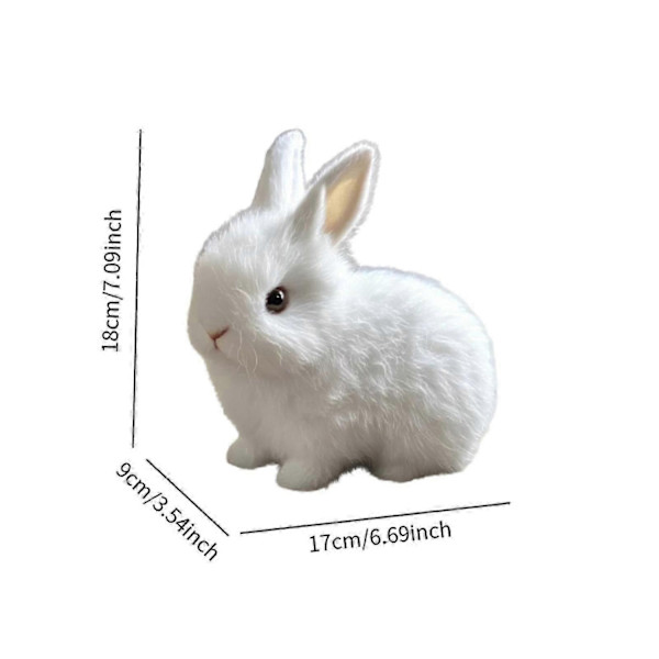 Electronic Rabbit Plush Animated Interaction Gift Electronic Pet Toy for Gift-Perfect White